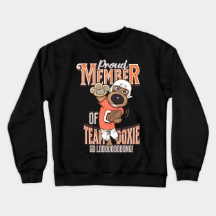 Cute Funny Doxie Dachshund Dog Football Player Crewneck Sweatshirt